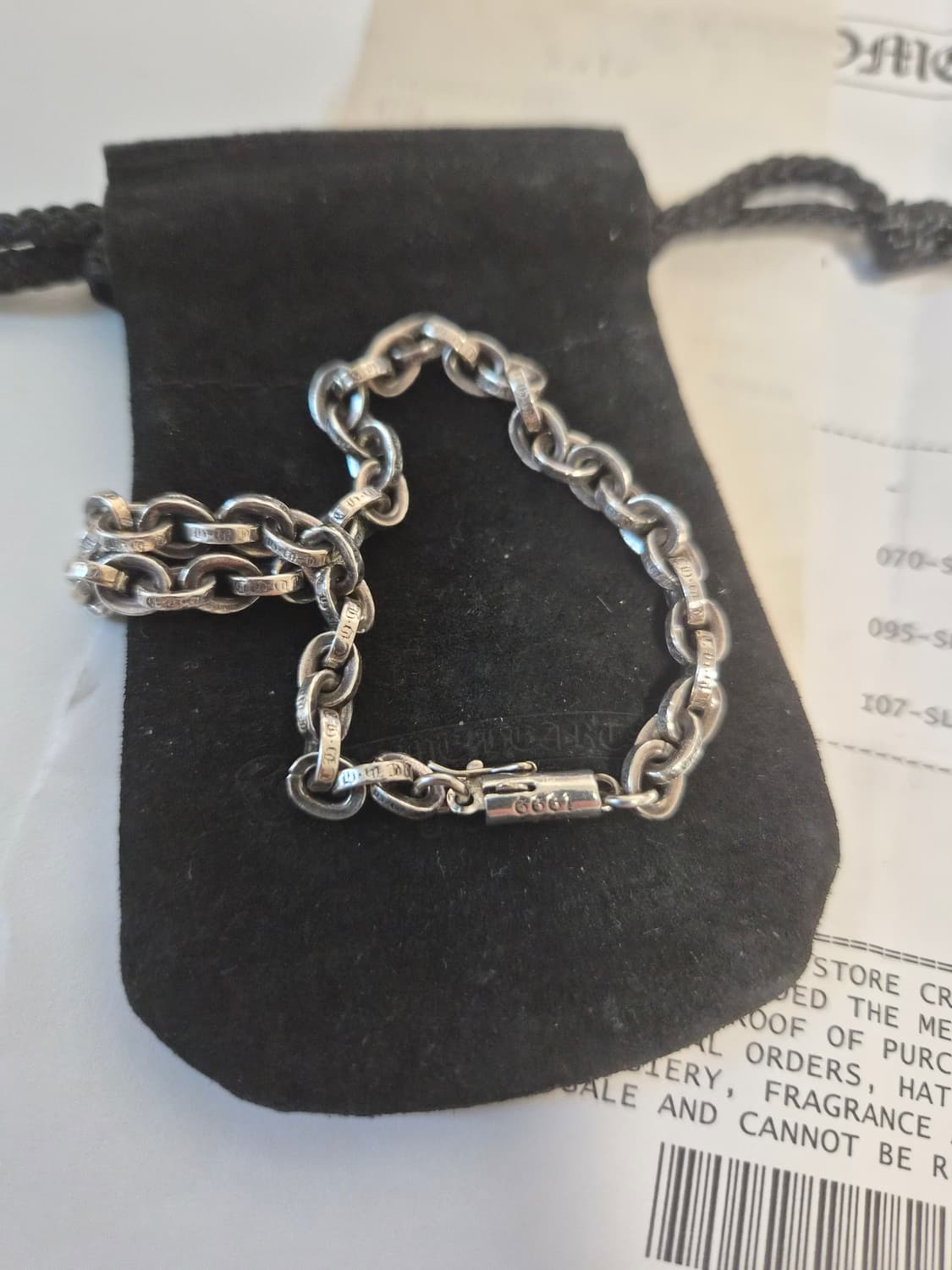 크롬하츠 페이퍼체인 팔찌 상품이미지3