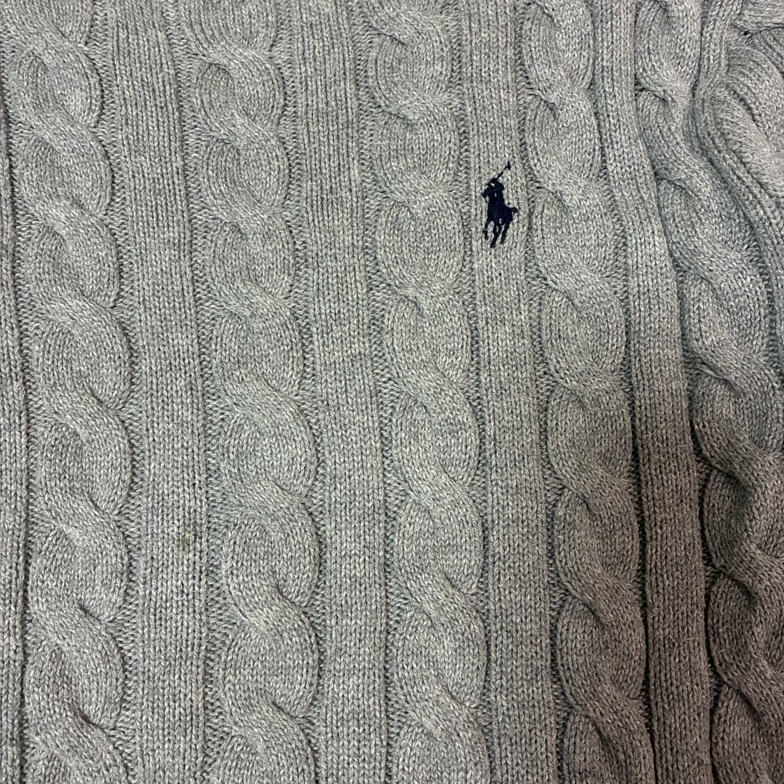(정품QR) 폴로 꽈배기 니트 그레이 상품이미지5