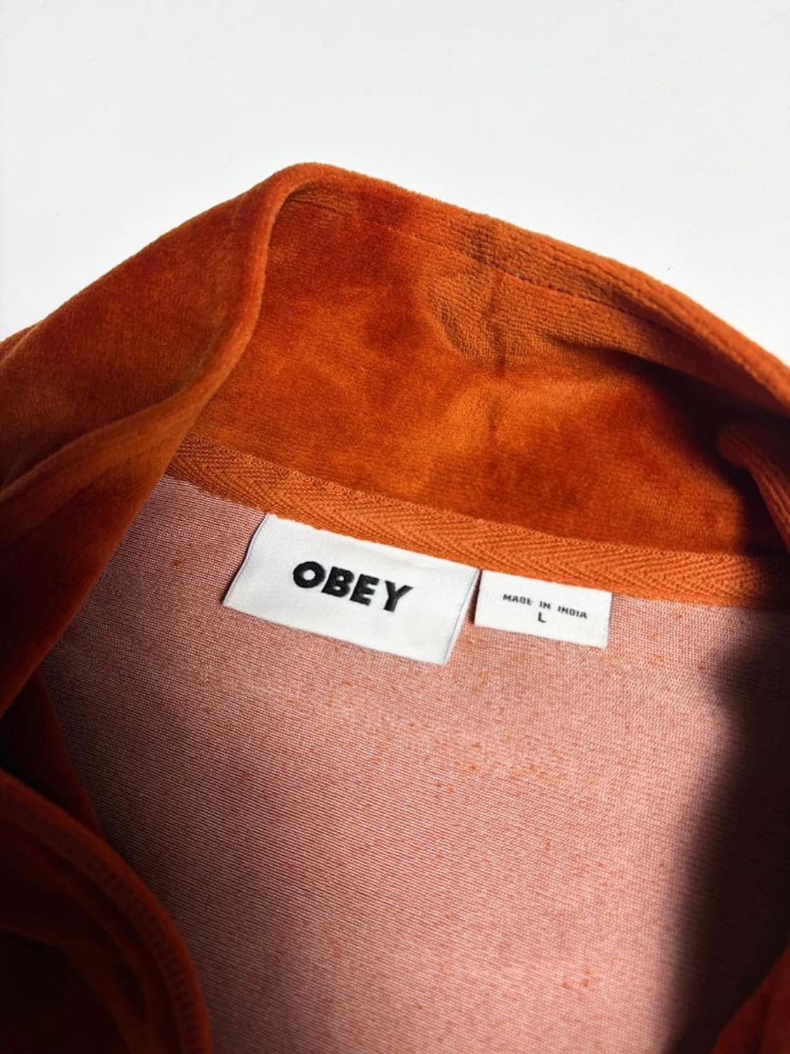 오베이 OBEY 스트라이프 벨벳 집업 자켓 R1311 상품이미지4