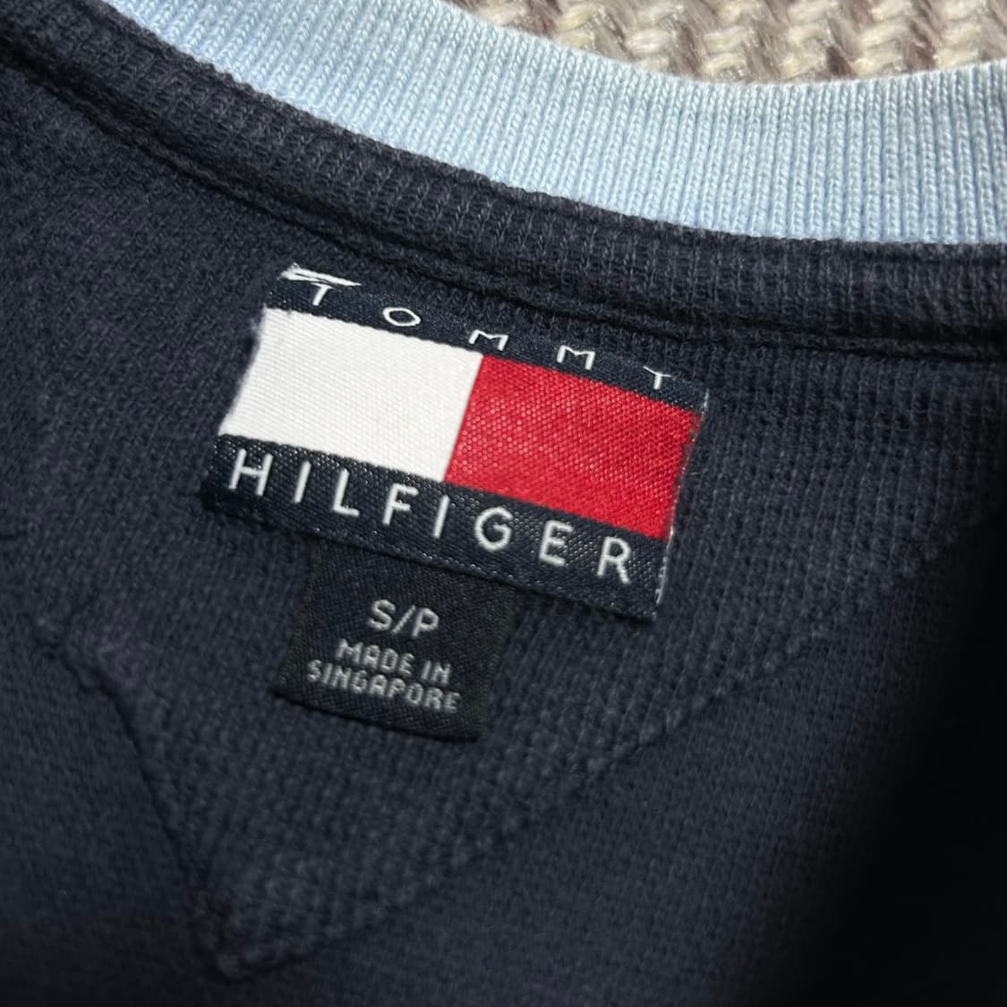 [M] Tommy 타미힐피거 네이비 코튼 반팔티 상품이미지4