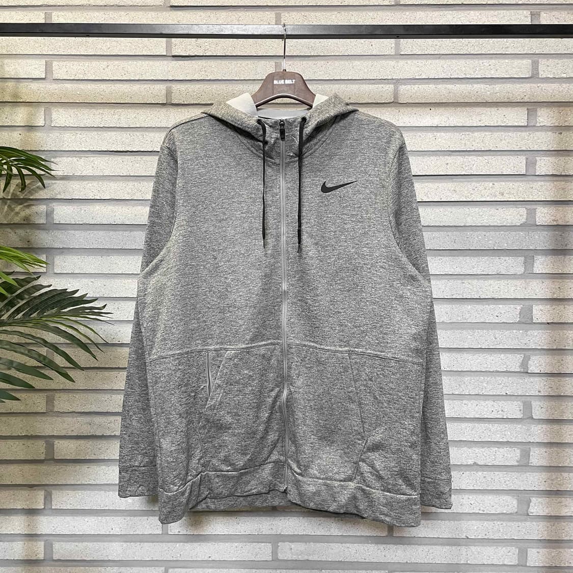 나이키 후드집업 기모안감 스우시 로고 디테일 그레이 상품이미지2