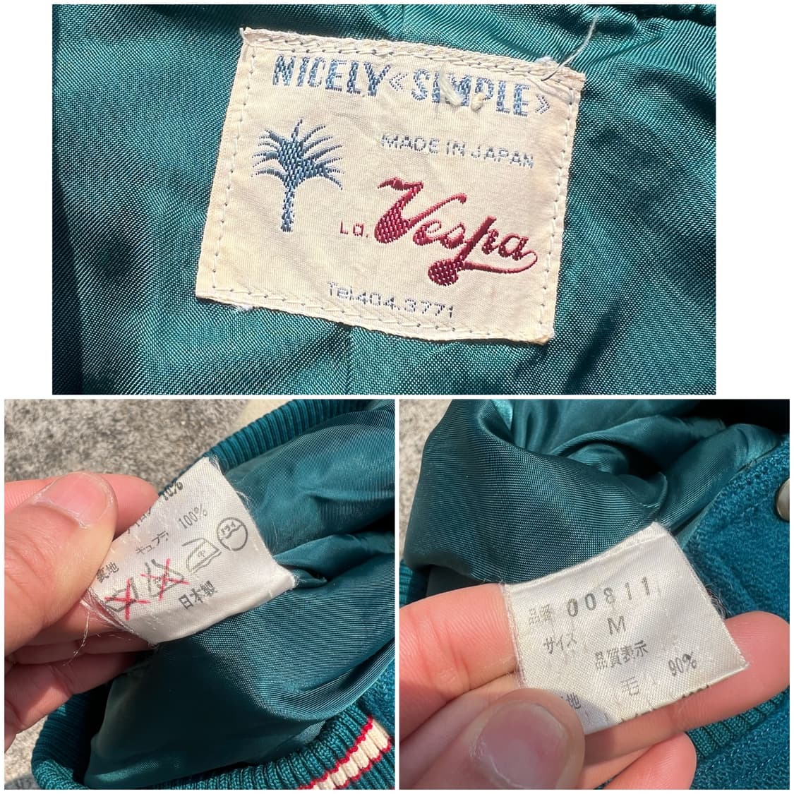 90‘s La Vespa 울 바시티 자켓 상품이미지10