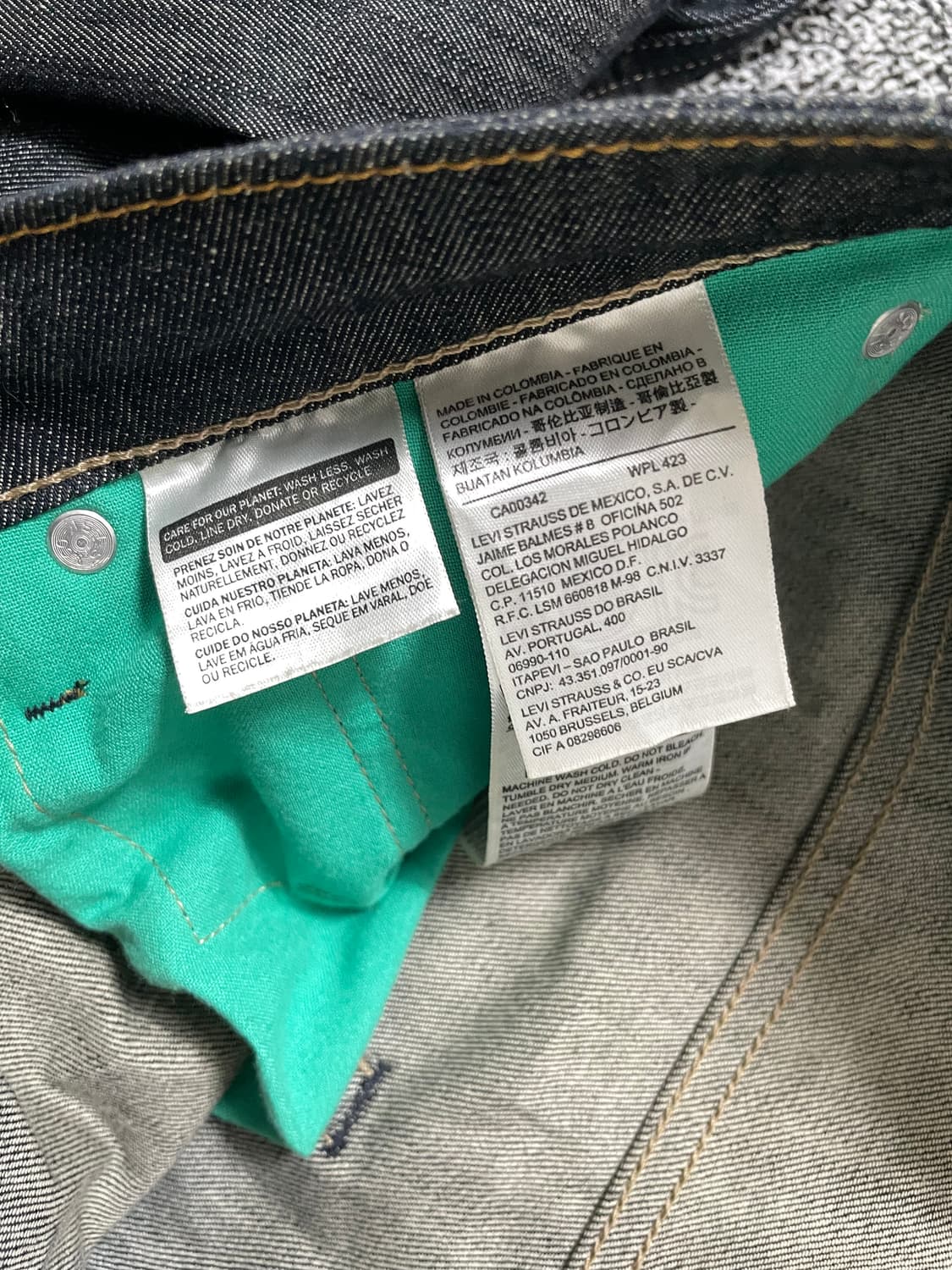 빈티지9. 리바이스 슬림 511 생지 흑청 데님팬츠 청바지 상품이미지2