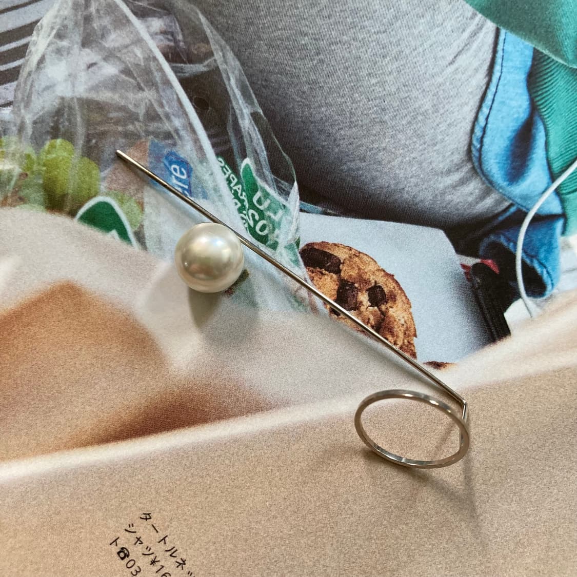빈티지 백 롱 드롭 디테일 진주 귀걸이 악세사리 상품이미지2