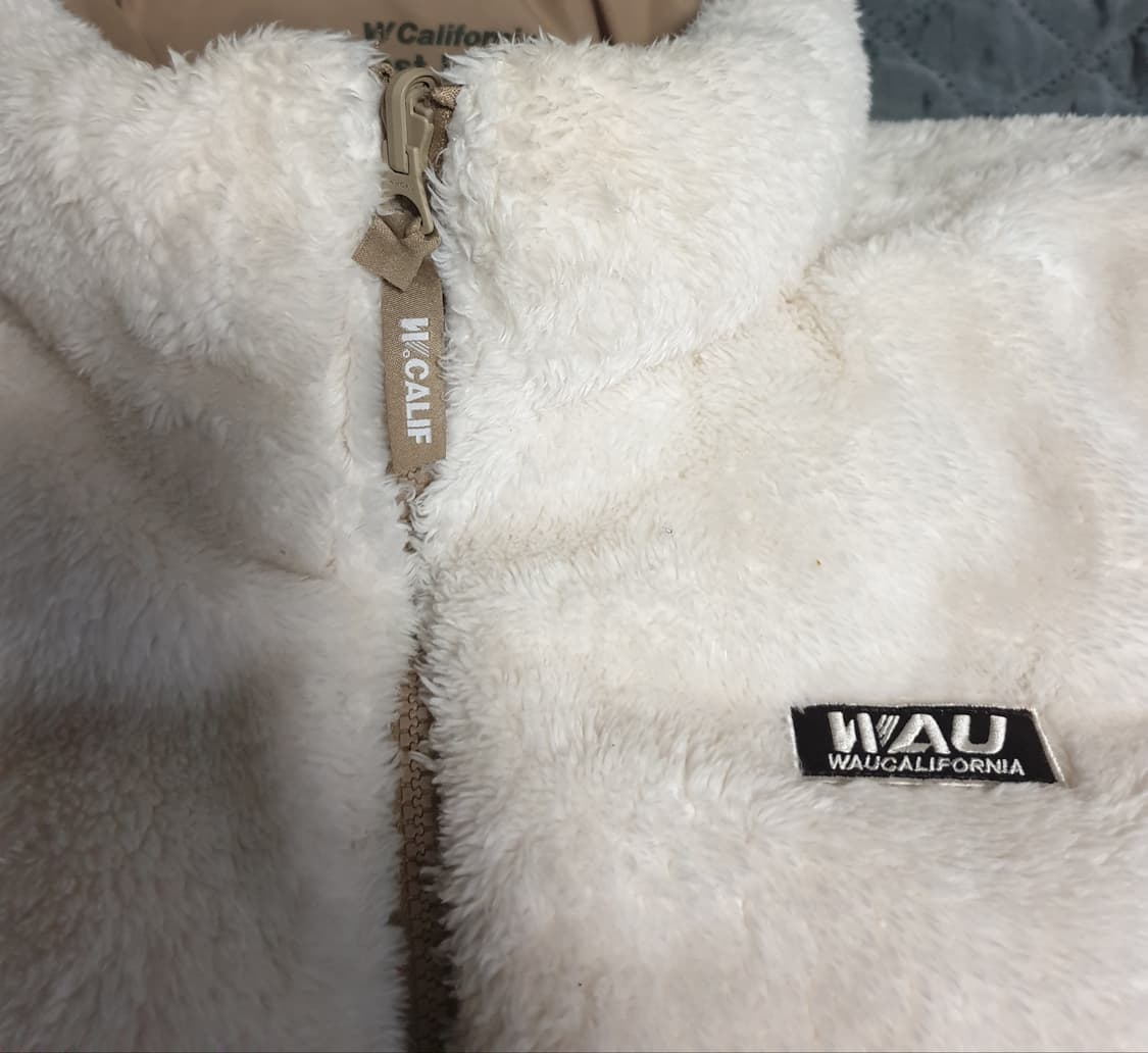 후아유 오버핏 리버시블 양털 패딩 점퍼 베이지 베이지 (S) 상품이미지5