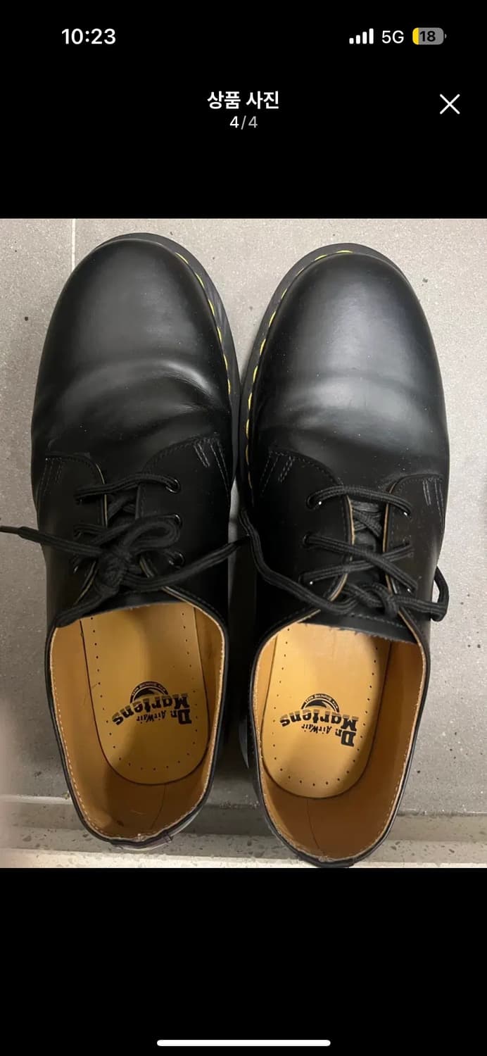 닥터마틴 스무스 1461 블랙 uk7 3회착 상품이미지2