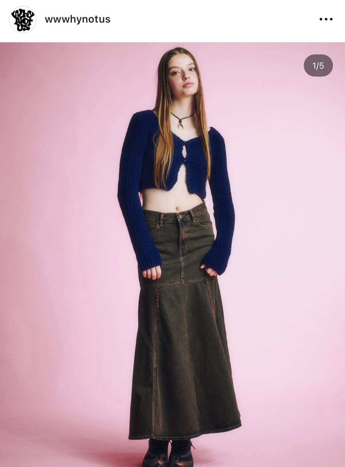 새상품 와이낫어스 크롭 가디건 상품이미지1