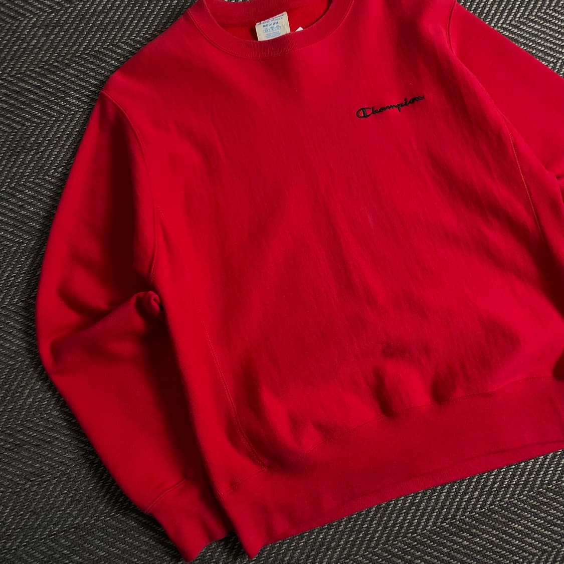 챔피온 리버스위브 미니멀 레드 스웻 셔츠o 3377 상품이미지3