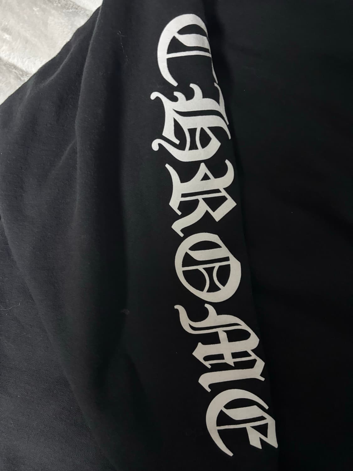 크롬하츠 넥로고 크루넥 스웨트 셔츠 블랙 xl 맨투맨 상품이미지3