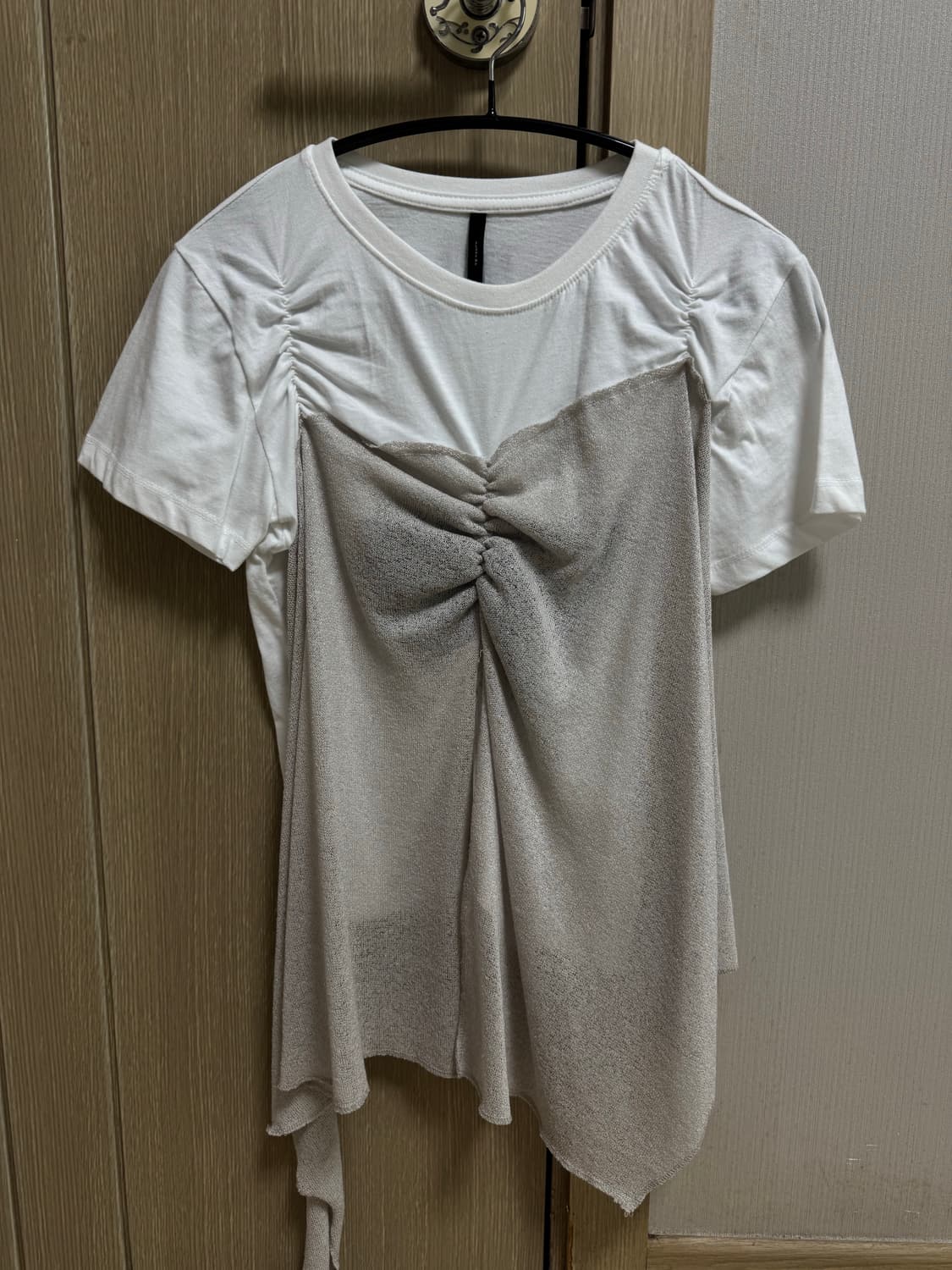 플레어업 뷔스티에 레이어드 반팔 티셔츠 상품이미지4