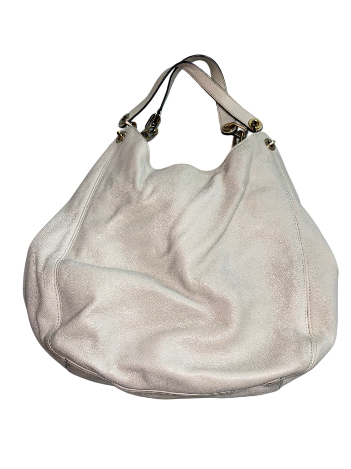 오네갸루 마이클 코어스 가죽 숄더백 MK (화이트, 골드) 상품이미지3