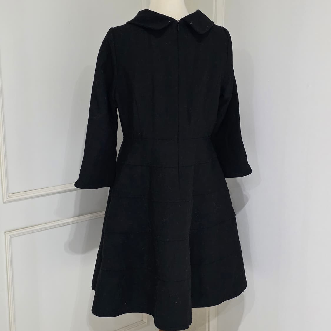 일본빈티지) 고딕로리타st 블랙 모직 로맨틱 모리걸 카라 글리터 원피스 상품이미지3