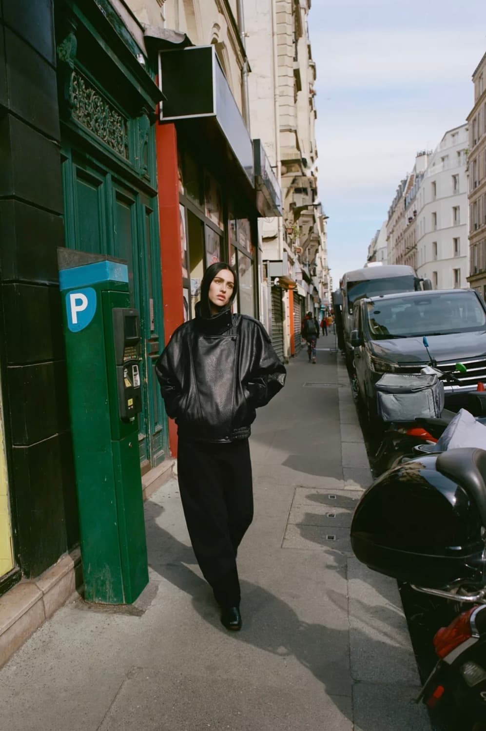 새상품택O) 자라 레더 자켓 점퍼 zara 생로랑 상품이미지2