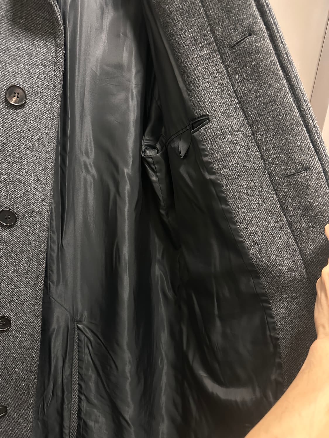 토니웩 브러쉬드 울 맥 오버코트 트윌 그레이 M 상품이미지3