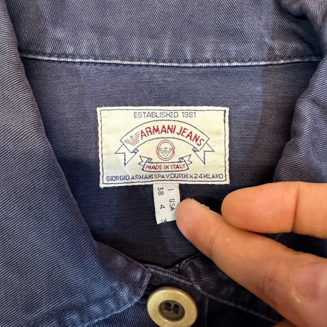 알마니 진스 레이디 코튼 트러커 자켓 made in ITALY  상품이미지5