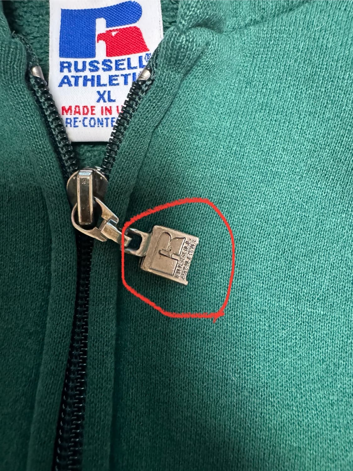 90s 러셀 애슬레틱 후드 집업 상품이미지5