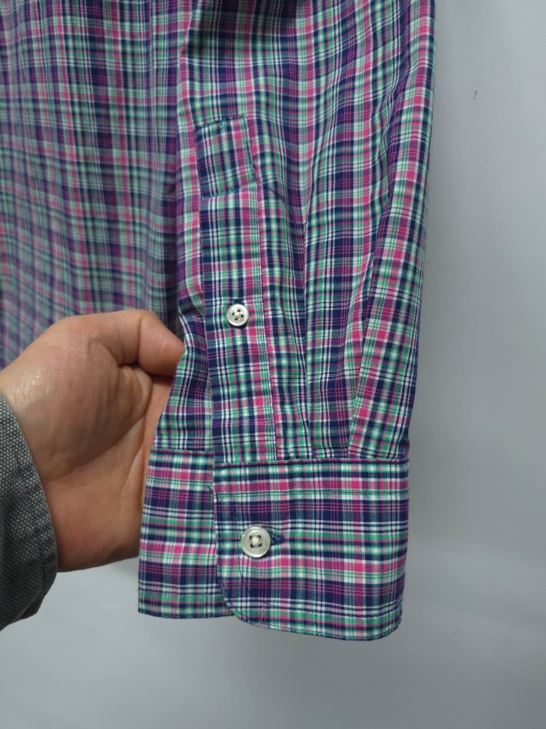 챕스 체크 패턴 버튼다운 빅셔츠(~110) 상품이미지9