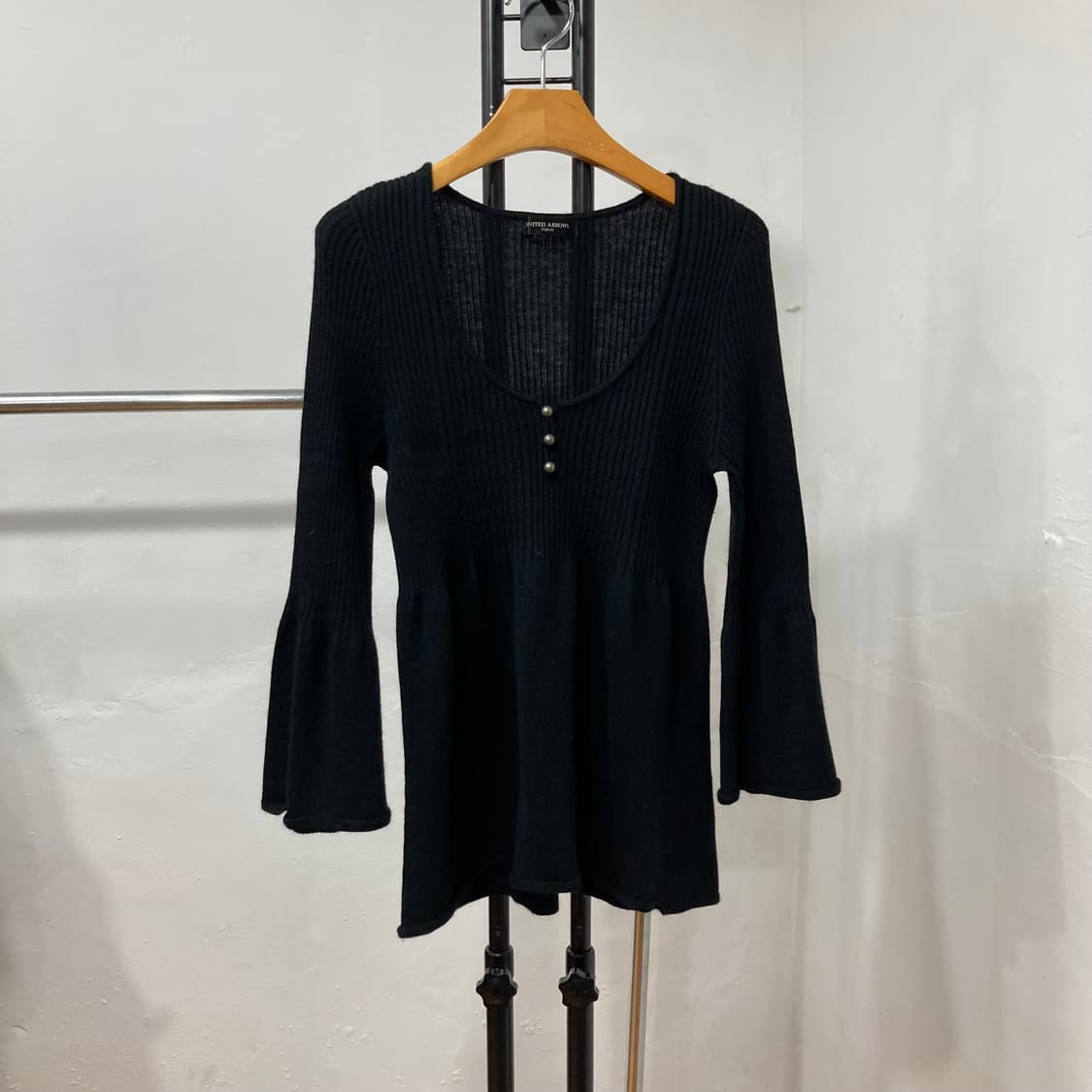 빈티지 레이스 디테일 니트 블라우스 상품이미지3