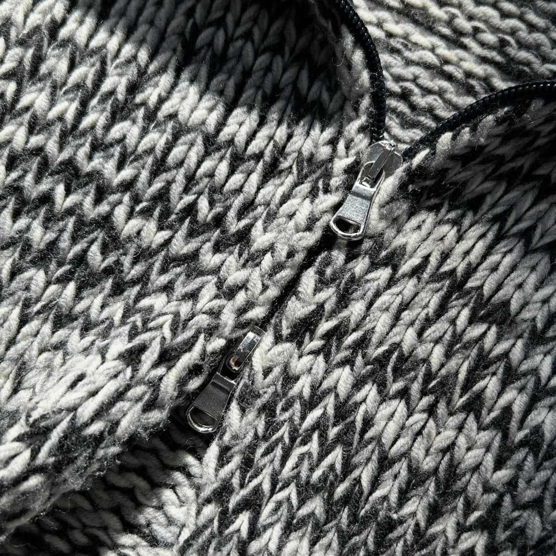 베네통 암패치 투웨이 니트 집업 상품이미지5