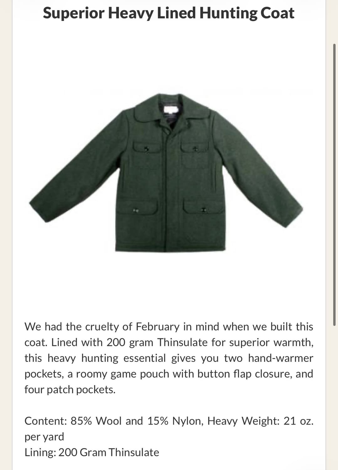 BEMIDJI hunthing coat 상품이미지6