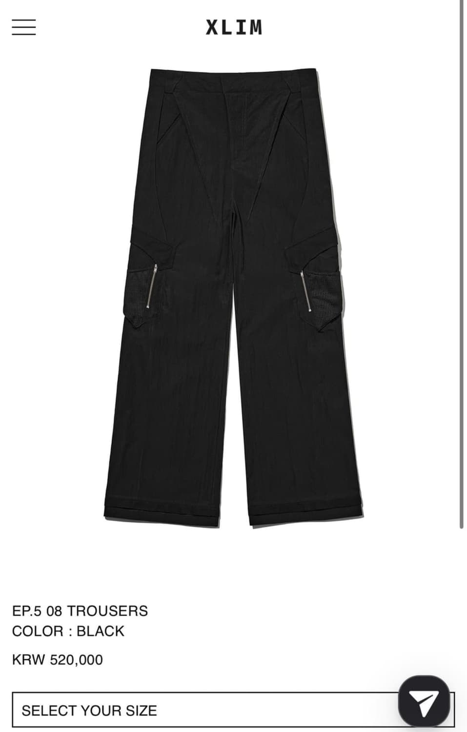 XLIM ep.5 08TROUSER 3 size 상품이미지2
