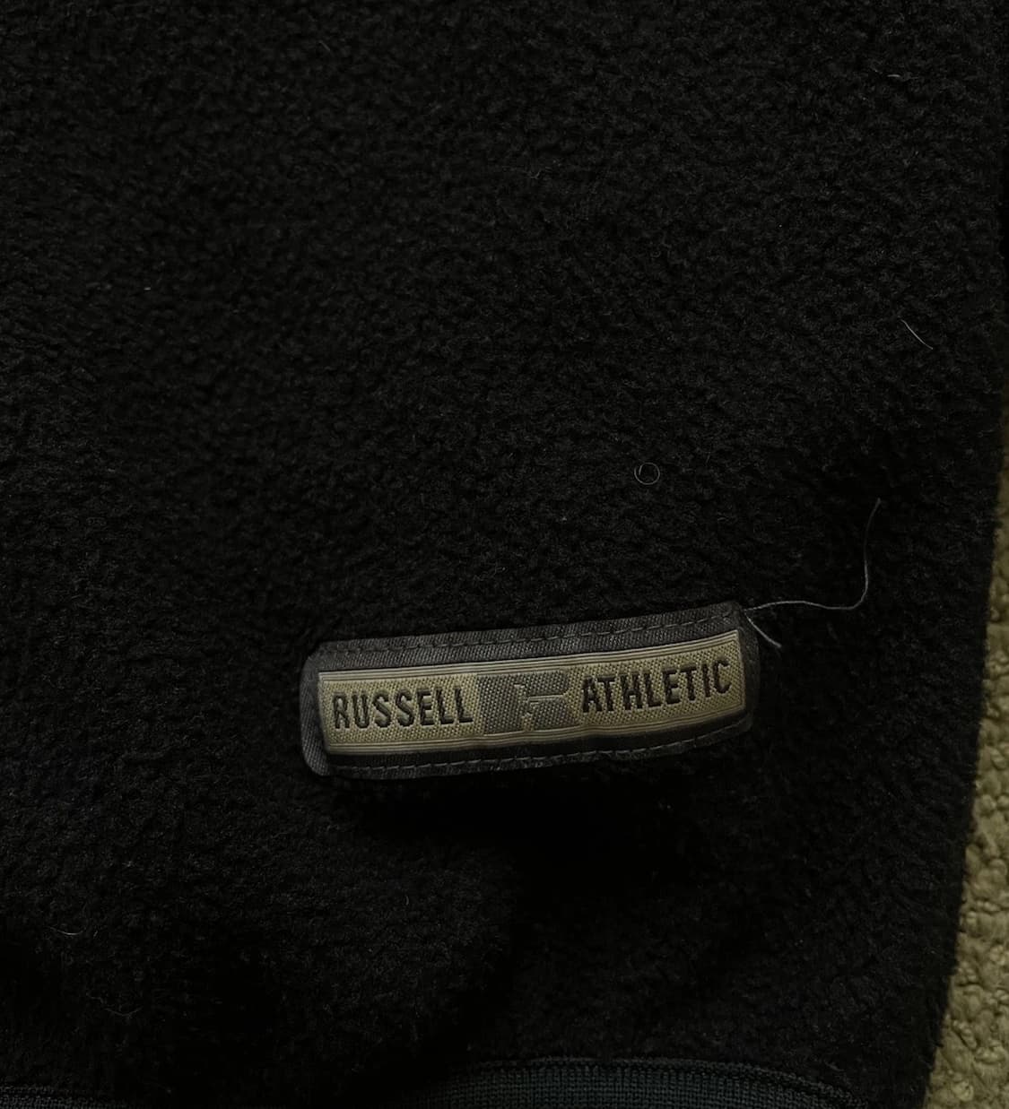 90s 러셀 애슬레틱 빈티지 블랙 플리스 풀오버 상품이미지2