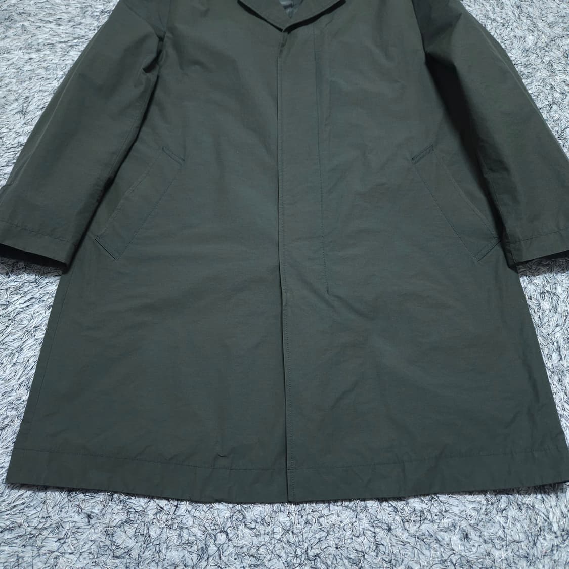 에피그램) L 남자 카키색 면+나일론 미니멀코트 / 왕눈이샵 상품이미지3