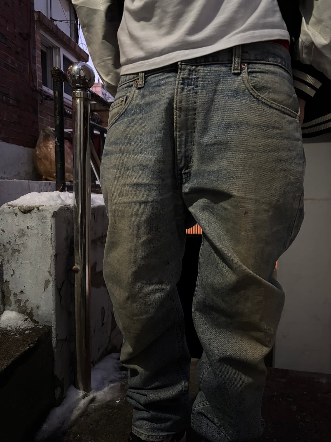 80s 리바이스 505 USA 워싱데님팬츠 상품이미지4