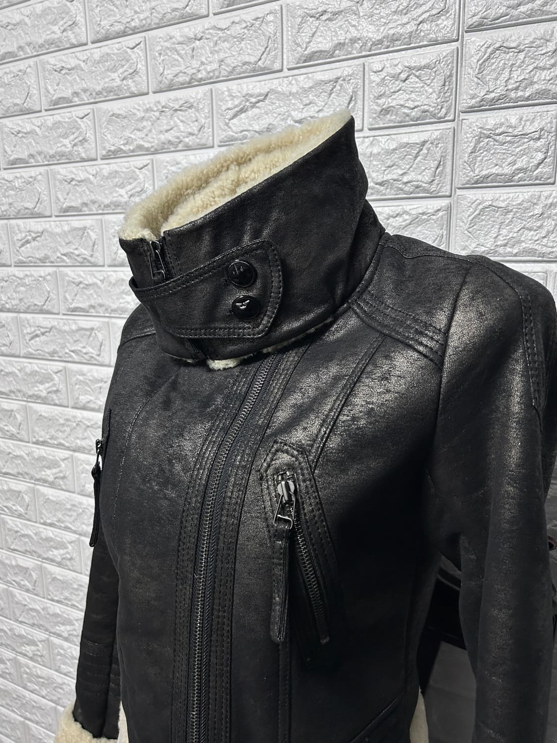 더블 카라 시어링 자켓 상품이미지4