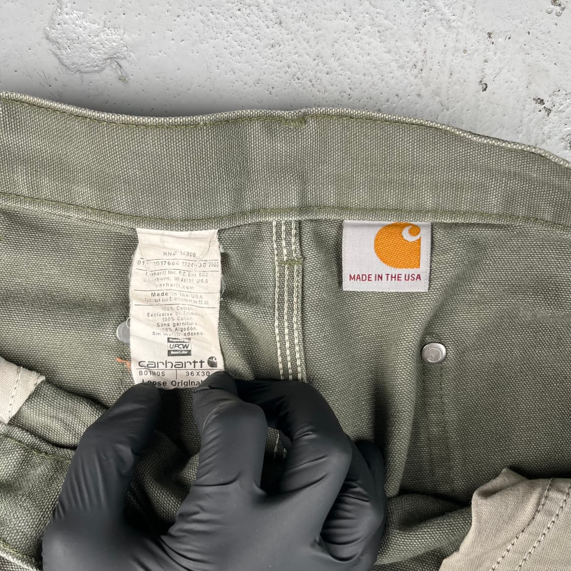 칼하트 모스그린 더블니 카펜터 팬츠 B01MOS 상품이미지4