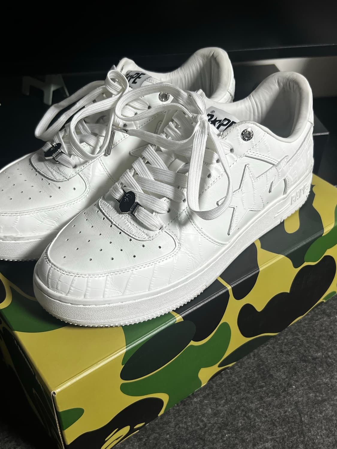 290) 베이프 스타 로우 트리플 화이트 상품이미지1