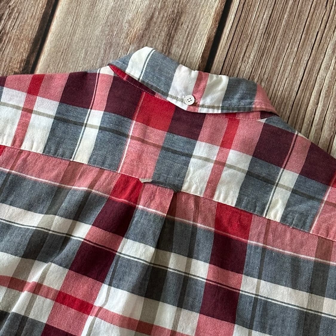 BEAMS+ 빔즈플러스 풀오버 버튼 다운 마드라스 체크 셔츠 L 사이즈 상품이미지9