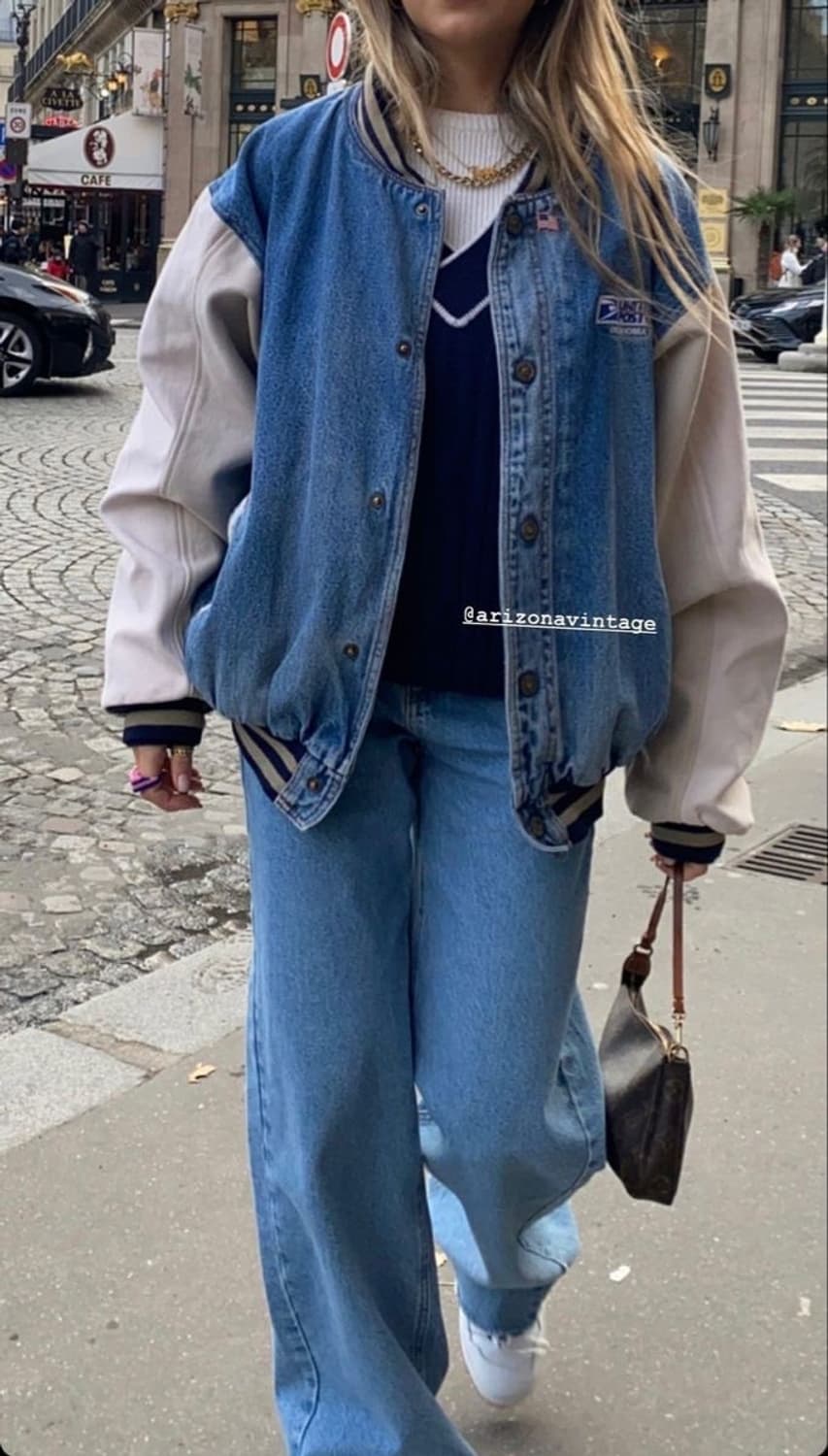 디즈니_미키마우스 데님 야구 점퍼 빈티지 상품이미지7