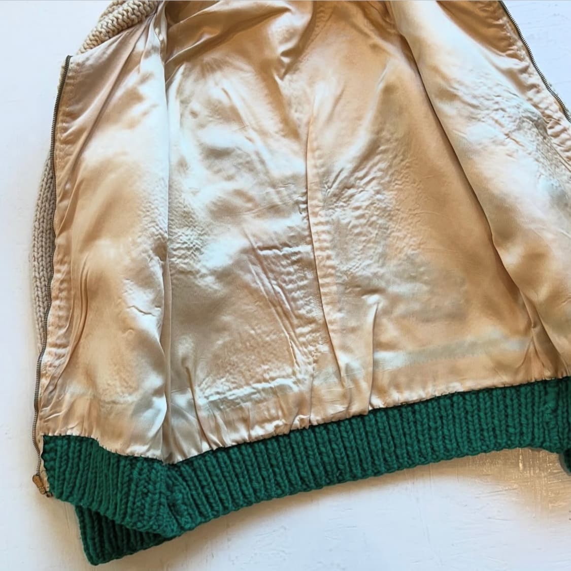 60’s 청둥오리 핸드메이드 니트 집업 상품이미지5