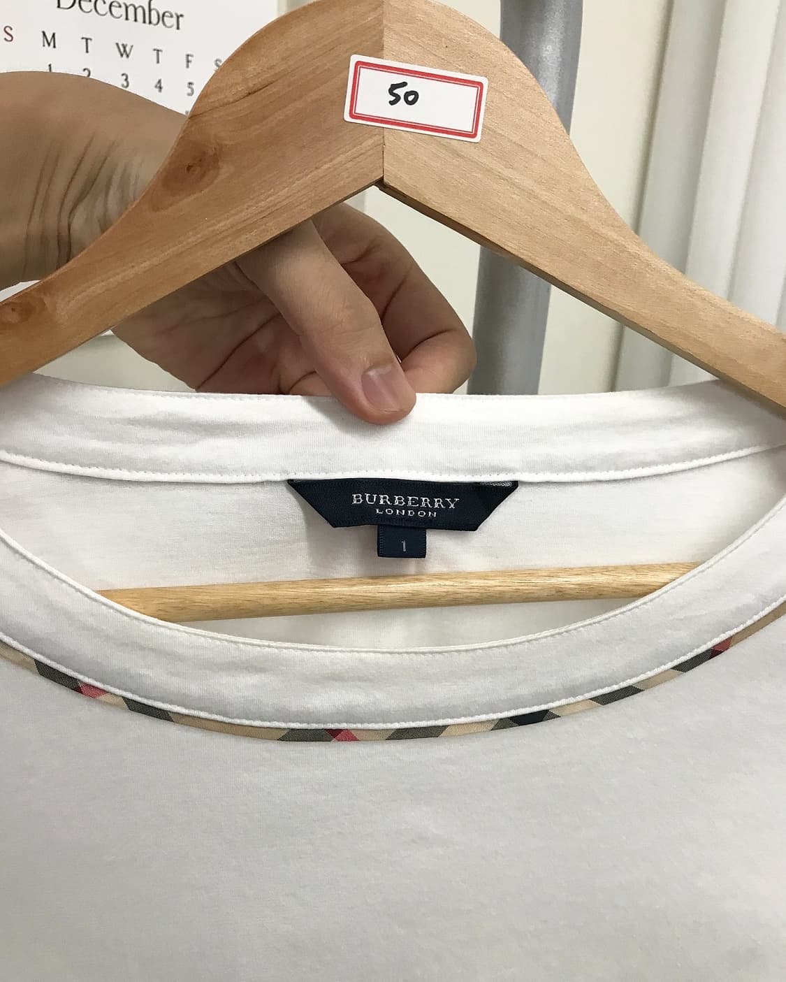 버버리 로고 노바체크넥 긴팔티 상품이미지2
