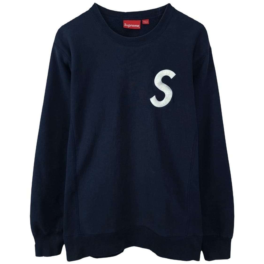 슈프림 S 로고 크루넥 스웻 셔츠 맨투맨 네이비 P01137  상품이미지2