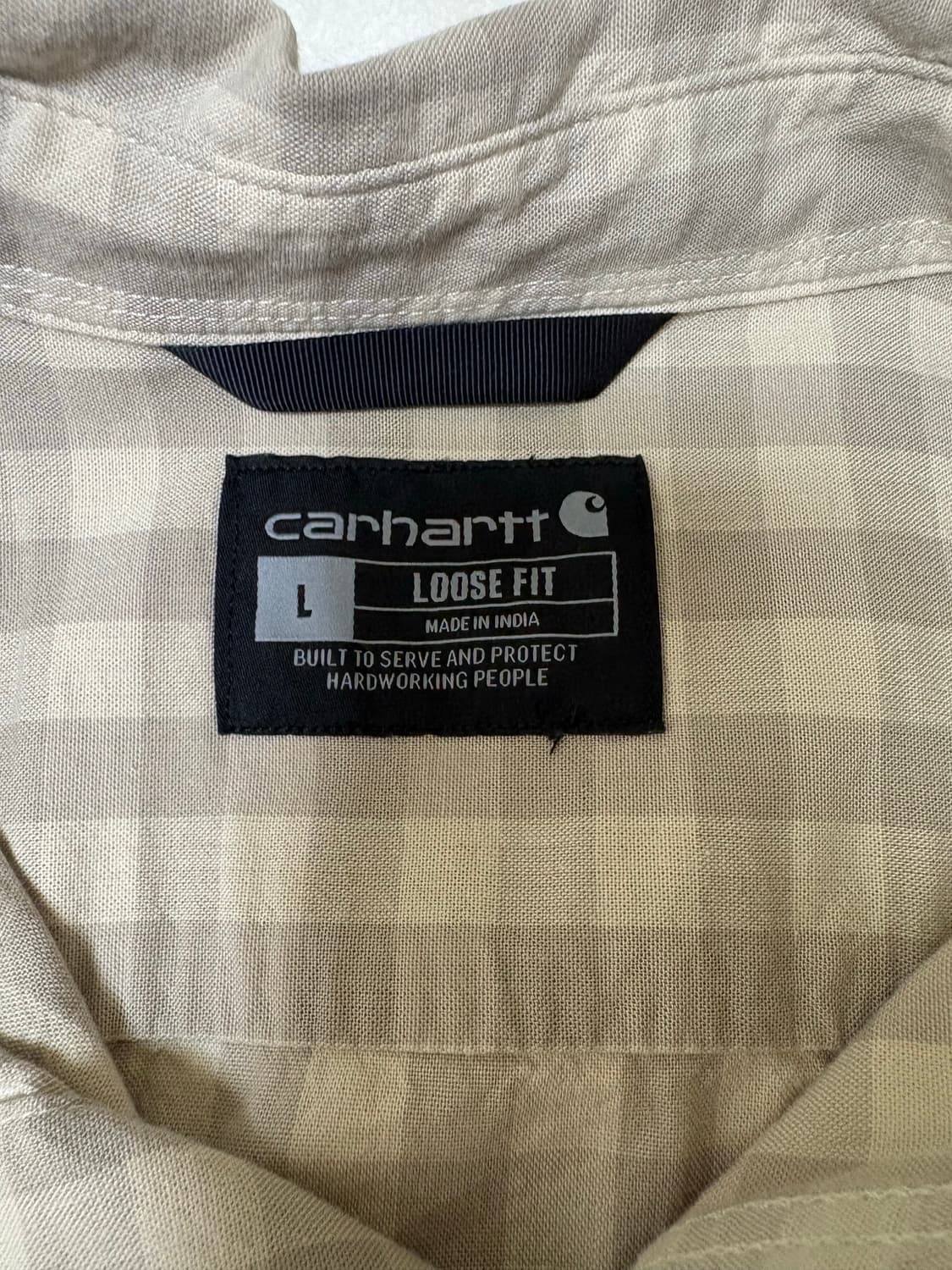 칼하트 워크웨어 체크 반팔 셔츠 / L 상품이미지3