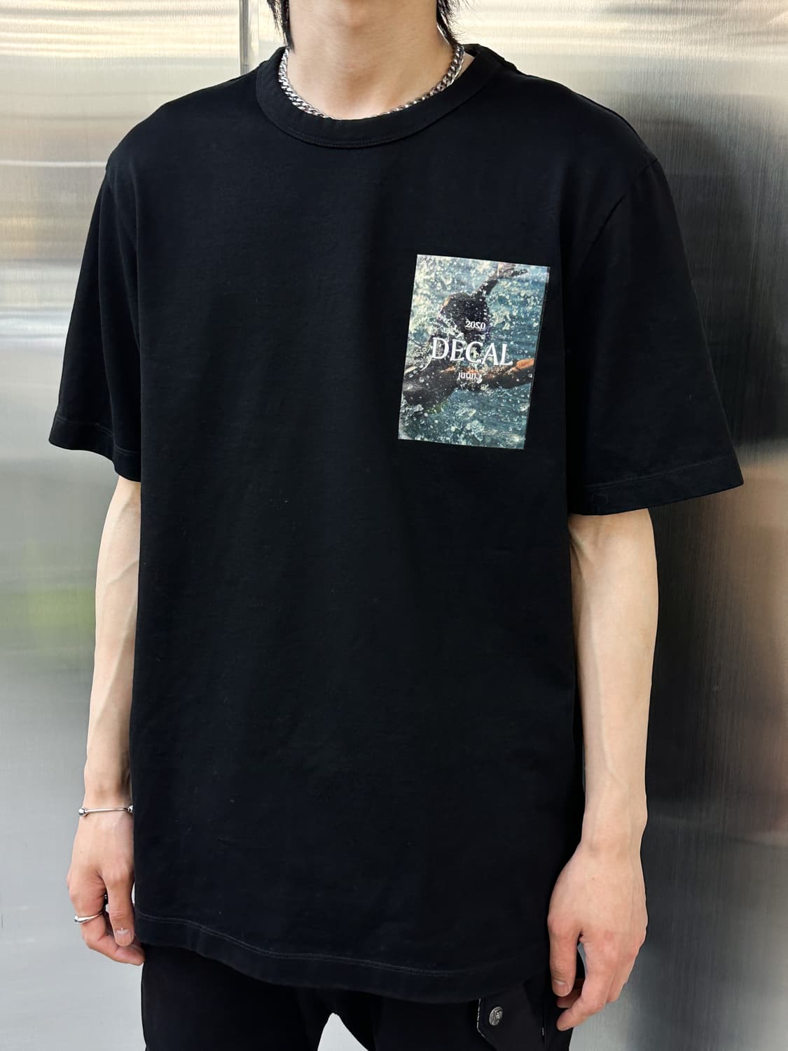 준지 19FW 리플렉티브 데칼 티셔츠 상품이미지1