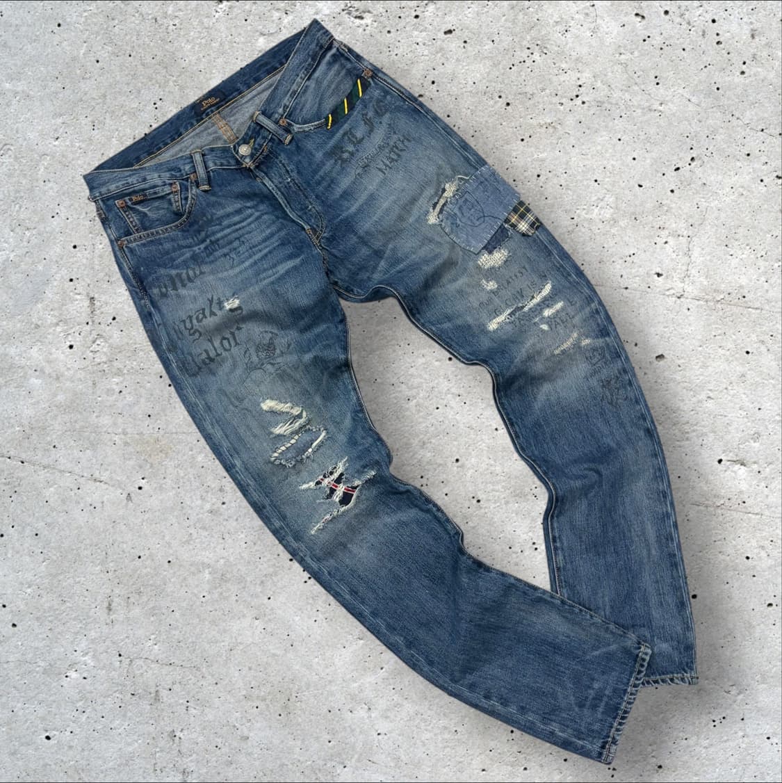 [31x32] 폴로 랄프로렌 데미지 워싱 데님 팬츠 C502 상품이미지1