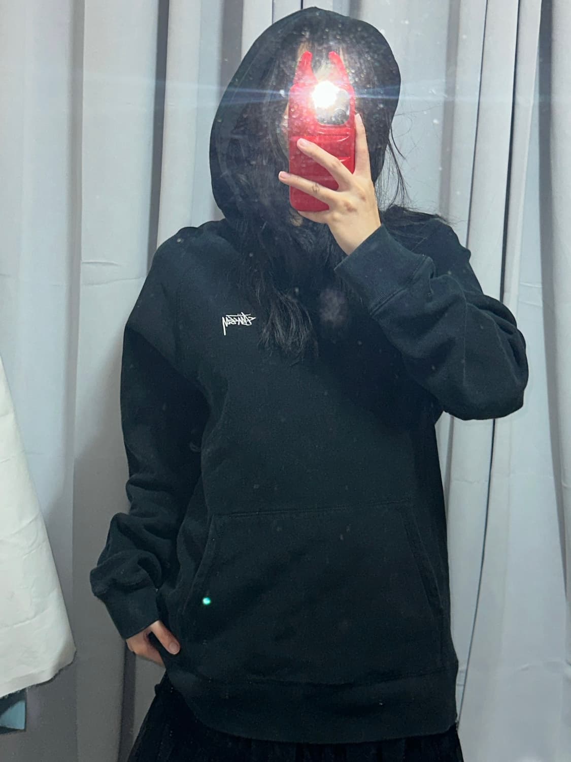 스투시 블랙 후드티 상품이미지2