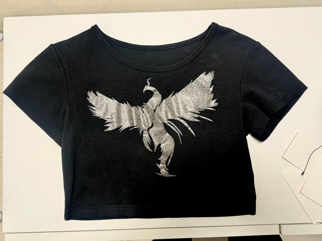 PHOENIX CROP T-SHIRT BLACK 상품이미지4