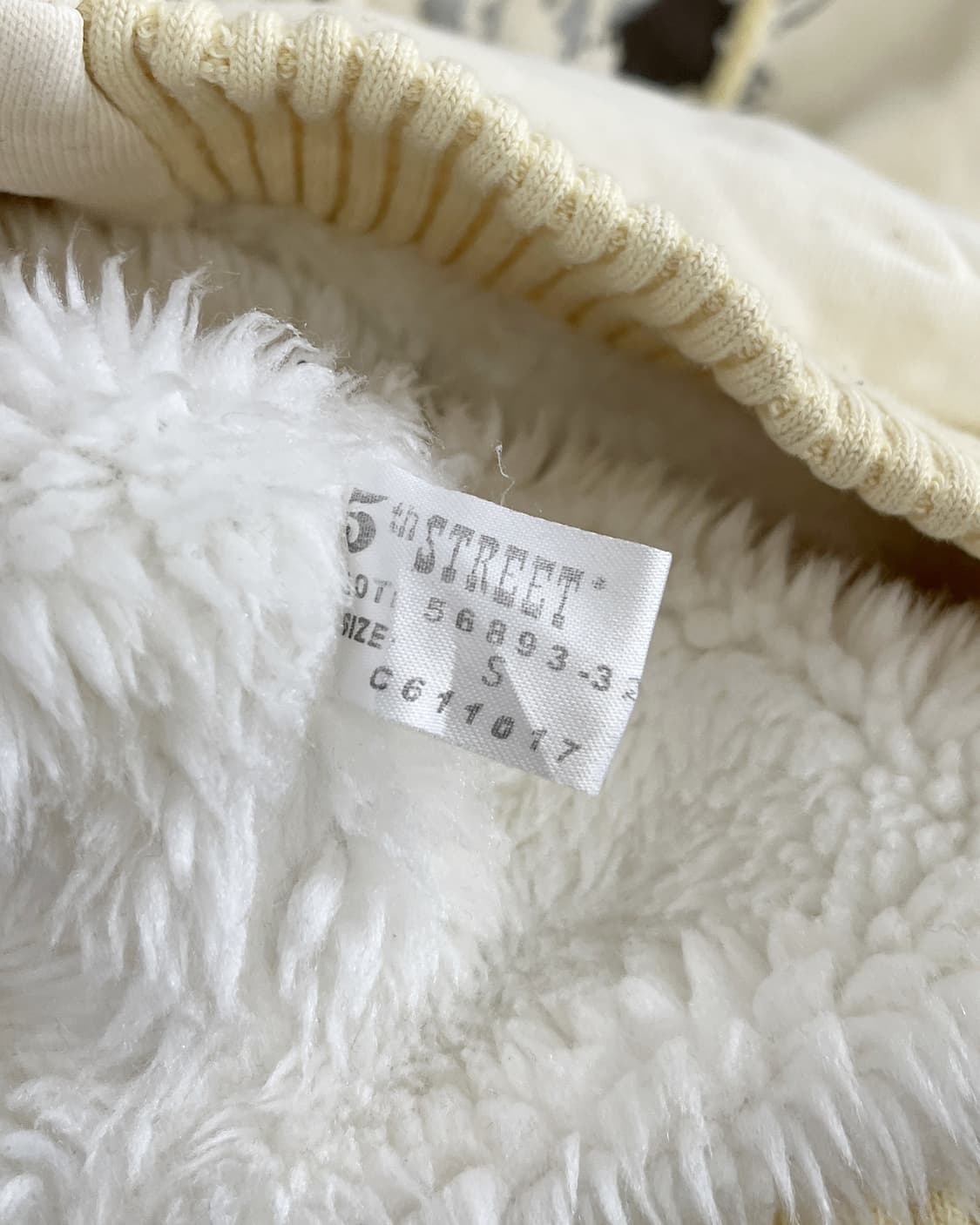 올드 빈티지 울프죠 후드집업 아이보리 상품이미지7