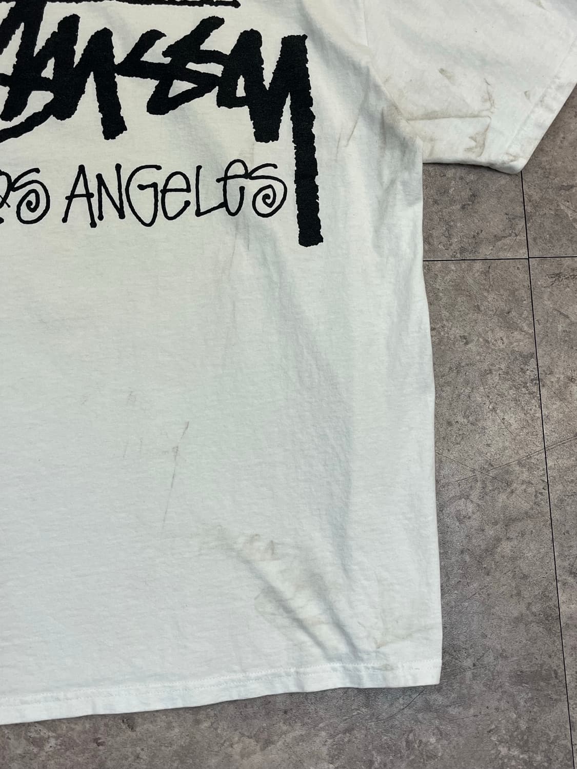 스투시 로스엔젤레스 반팔티 화이트 M #csz3659 상품이미지8