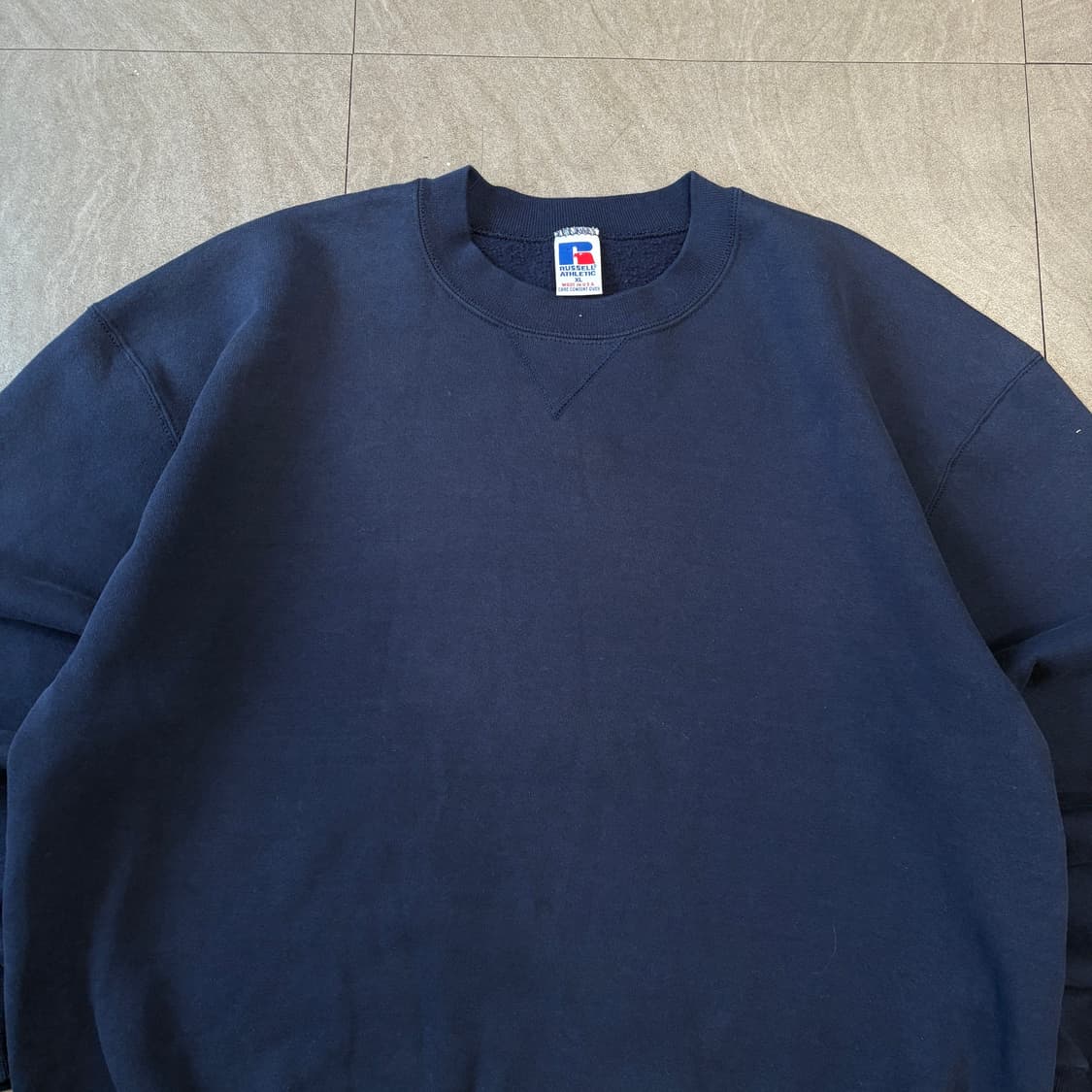 90s 90년대 미국 생산 러셀 블랭크 네이비 스웻셔츠 상품이미지3