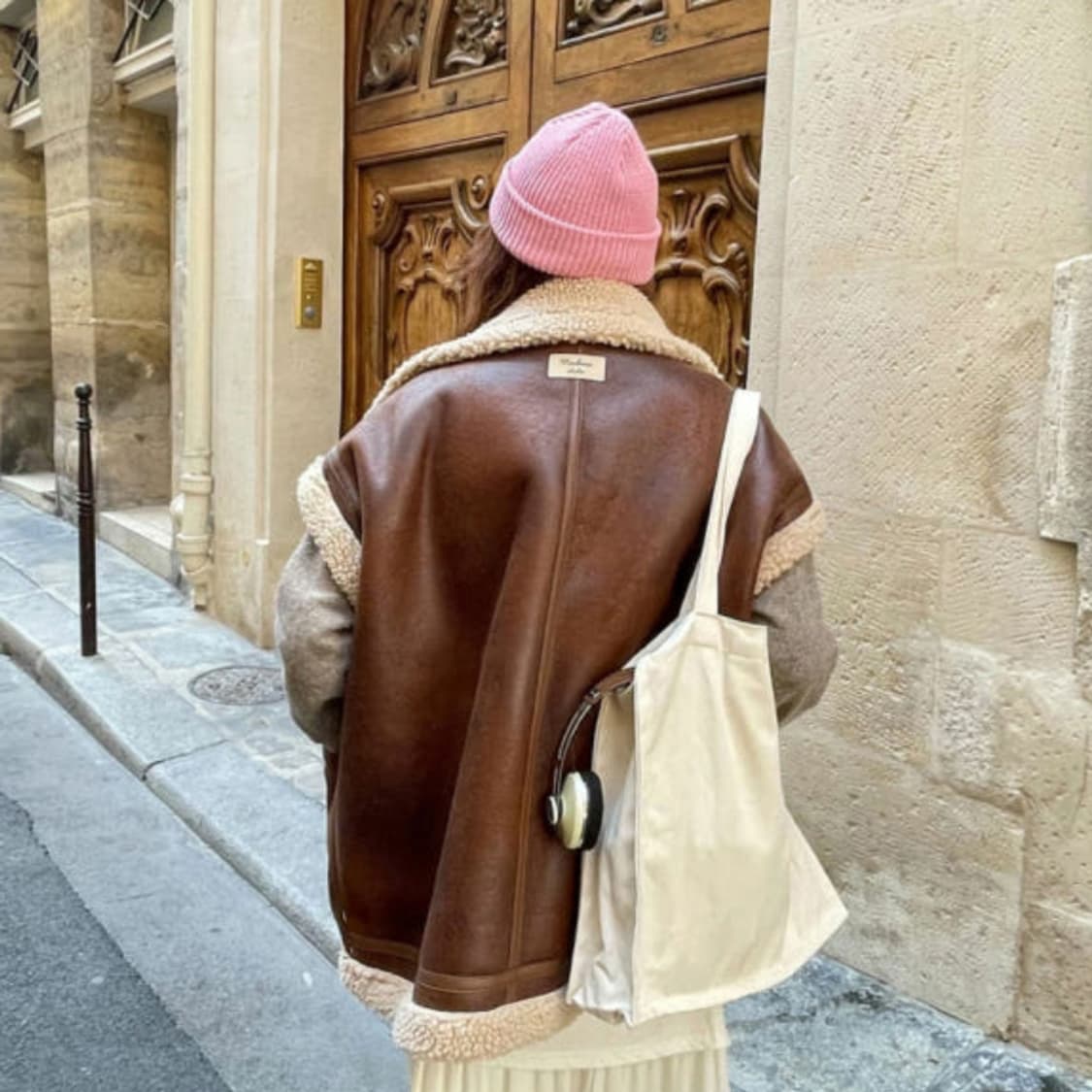 매크리(MACHREE) 리버시블 베스트무스탕 프리사이즈 새상품 상품이미지4