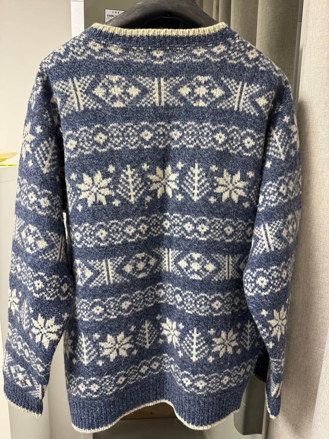 L.L.Bean 엘엘빈 니트 노르딕 블루L사이즈 판매 made in us 상품이미지2