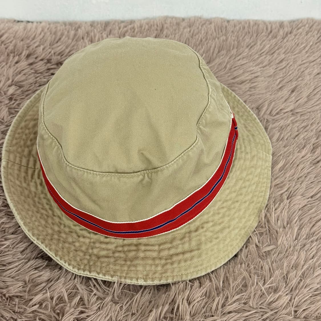 폴로 랄프로렌 L,XL 레드포인트 베이지 버킷햇 상품이미지3