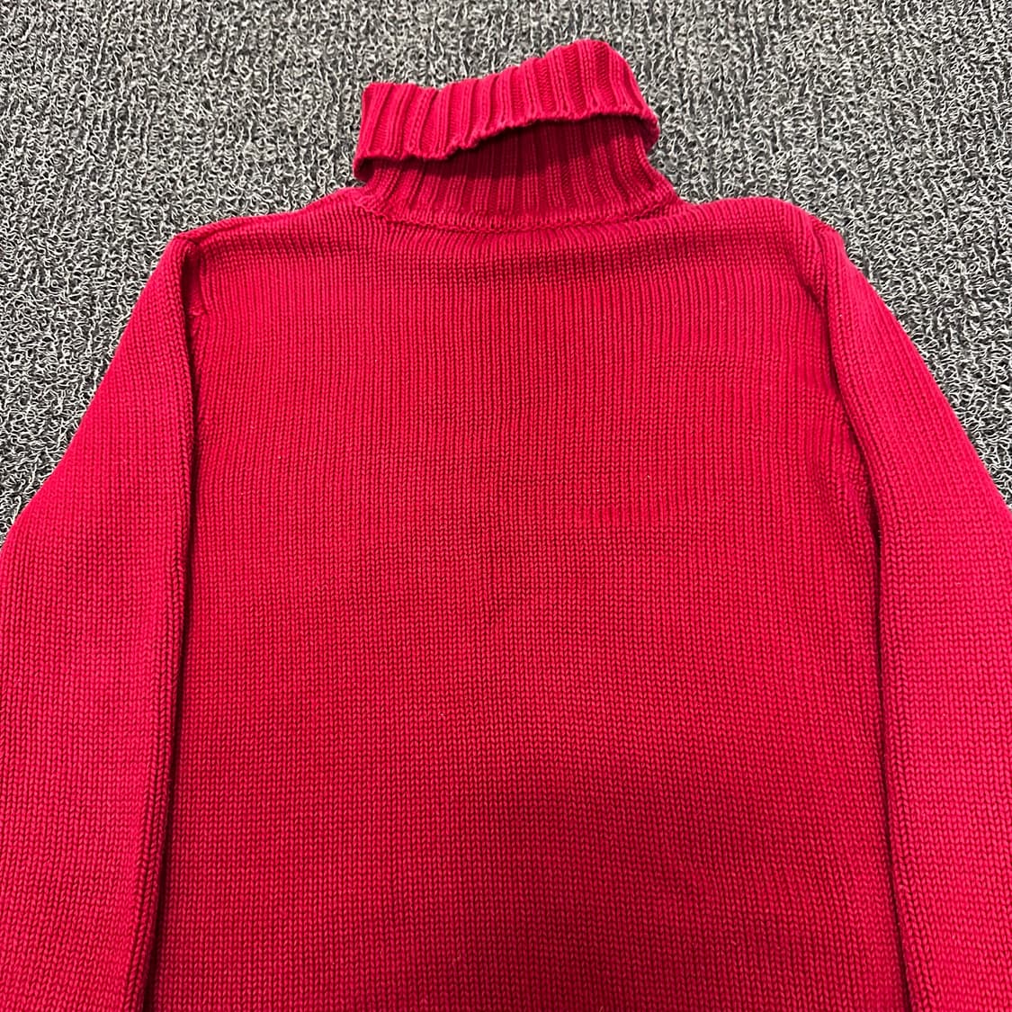 랄프로렌 여성 꽈배기 니트 레드 M 상품이미지5