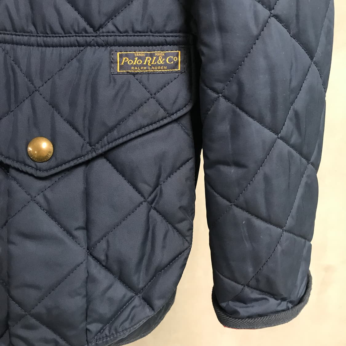 폴로 랄프로렌 퀄팅 자켓 네이비 S 상품이미지4