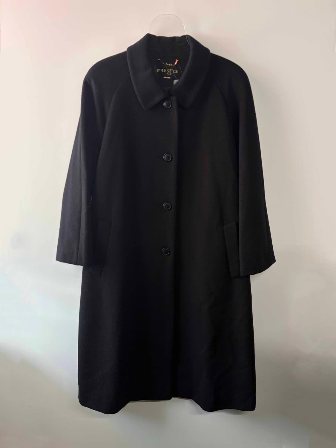 Roga 캐시미어 100 블랙 코트 상품이미지1